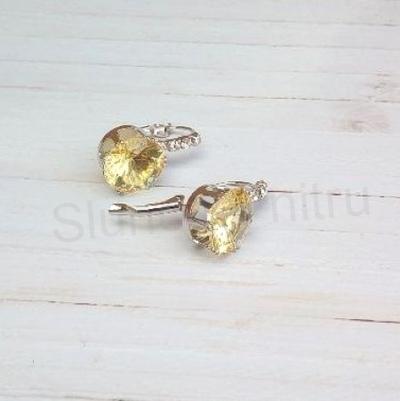 Platinové náušnice se zirkony (BB868)