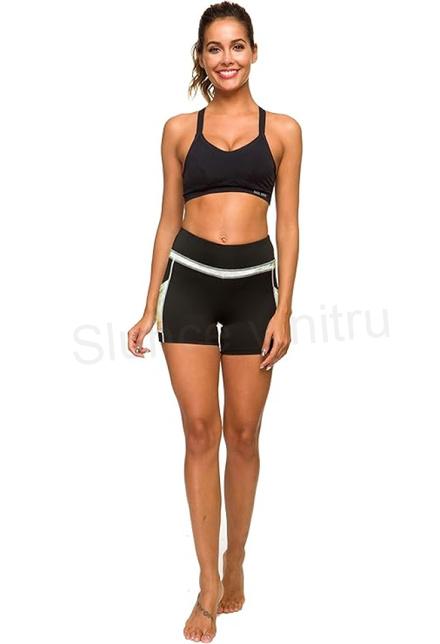 Dámské sportovní kalhoty s vysokým pasem, šortky – velikost L (K598)
