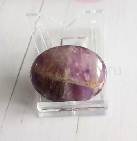 Minerální masažní kámen, mýdlo, hmatka ametyst 37 g (X1954)