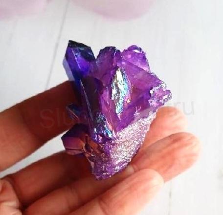 Aqua aura křišťál 79 g galvanicky pokovený (X1962)