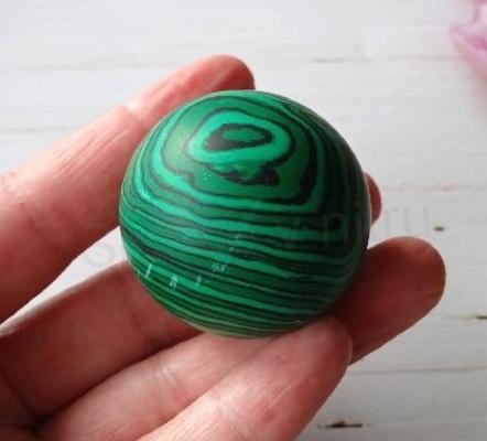 Malachit koule 87 g | 42 mm (X1981)