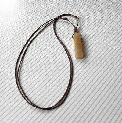 Minerální náhrdelník ze žlutého křemene na nastavitelné (X2015)