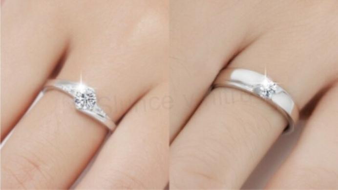 Nastavitelné  snubní prsteny s Wolframem (BE9)