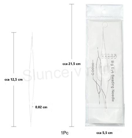 Skládací jehla na korálky z nerezové oceli s okem 12,5 cm (N155)