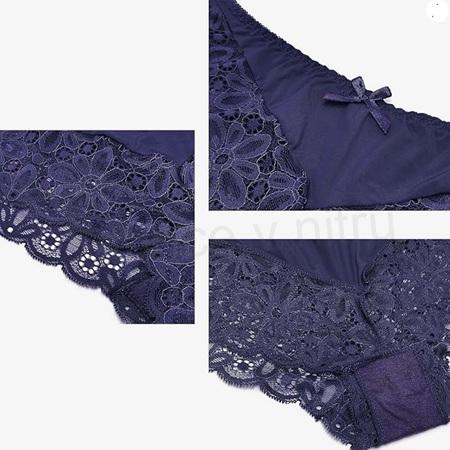 Dámské spodní prádlo, krajkové push-up 85C | tmavě modrá (K608)