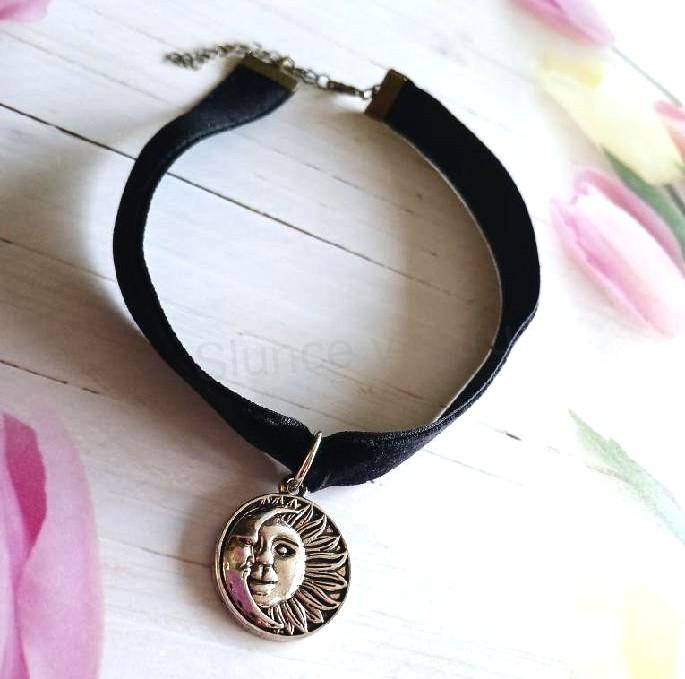Náhrdelník choker slunce a měsíc (BD942)