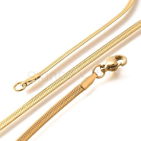Plochý hadí řetízek z nerezové oceli - 3,2 mm, 45 cm (Y16)
