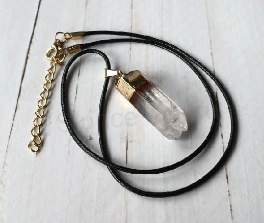 Náhrdelník pokovený křišťál špice 9,1 g (Brazílie) (X2103)