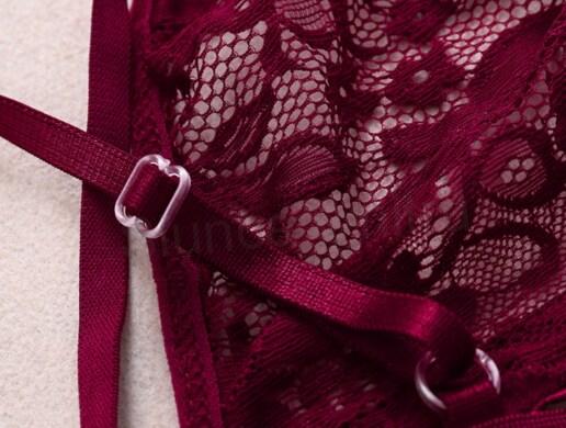 Květinová krajková podprsenka černá velikost L (K2)