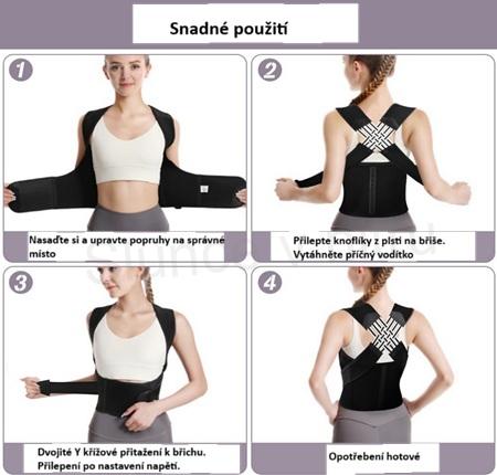 ACWOO rovnací pás na záda – korektor držení těla, velikost 2XL (F79)