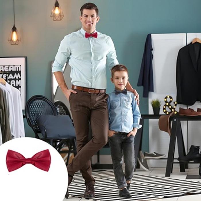 Pánský stylový motýlek – červený, plastová přezka (K639)