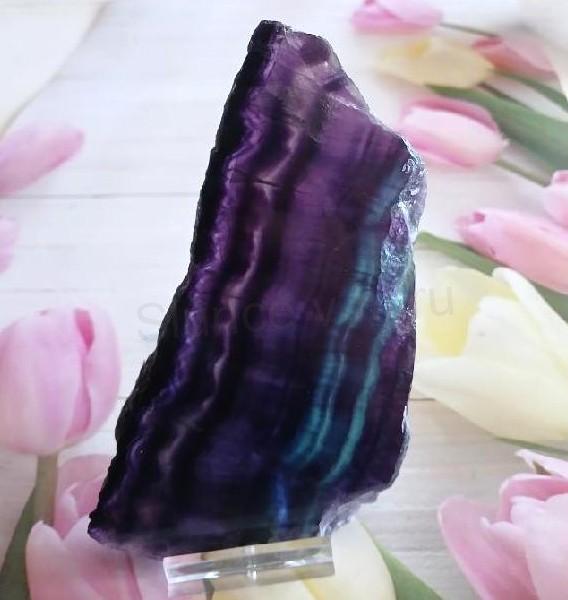 Fluorit leštěný plátek 217 g (X2147)