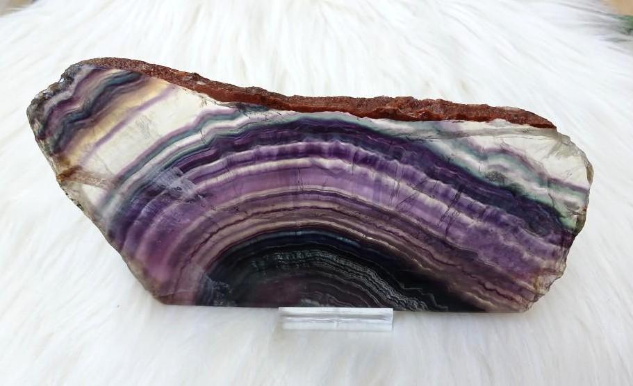 Fluorit leštěný plátek 383 g (X2152)