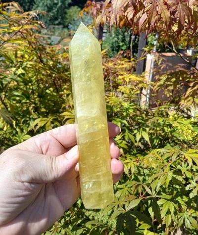 Citrín broušená špice 180 mm | 285 g (X2159)