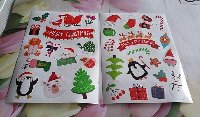 Vánoční samolepky, obtisky na papír 13 x 18 cm číslo 8 (E1053)