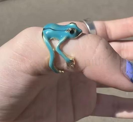 Roztomilý otevřený žabí prsten (BP576)