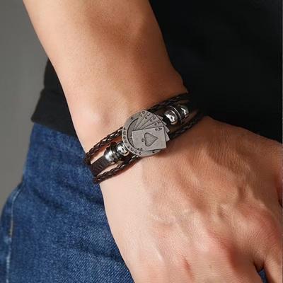 Kožený karetní náramek (BC641)