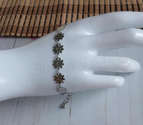 Řetízkový květinový náramek (BC642)