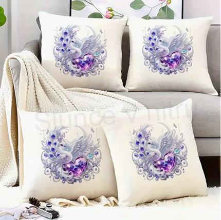 Nášivka vinylová Labuť se srdcem 21 x 19 cm (C821)