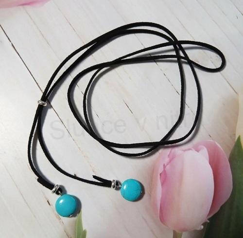 Bohémský Y‑Design tyrkysový náhrdelník – nastavitelný, dámský (BD1035)