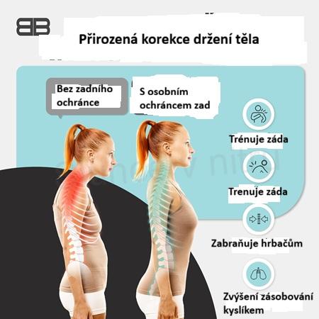 Rovnací pás na záda – velikost M černý (F86)
