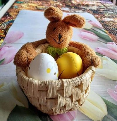 Velikonoční zajíček, dekorace na vajíčka (V207)