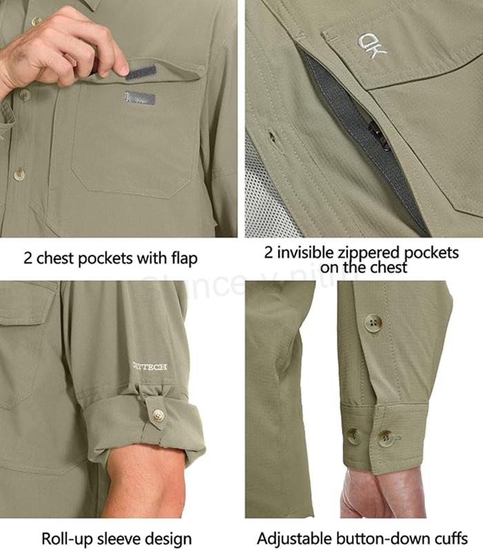Pánská UV košile Little Donkey Andy – Sage – velikost XL (K706)