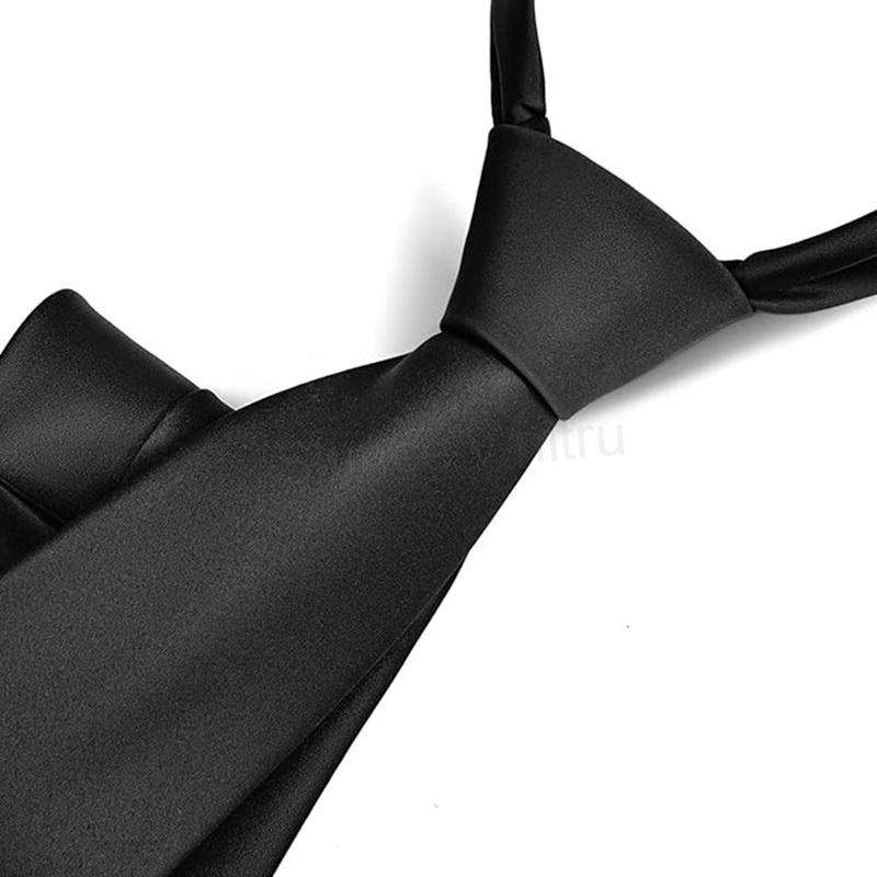 Pánská klasická černá kravata – šířka 9 cm (K730)