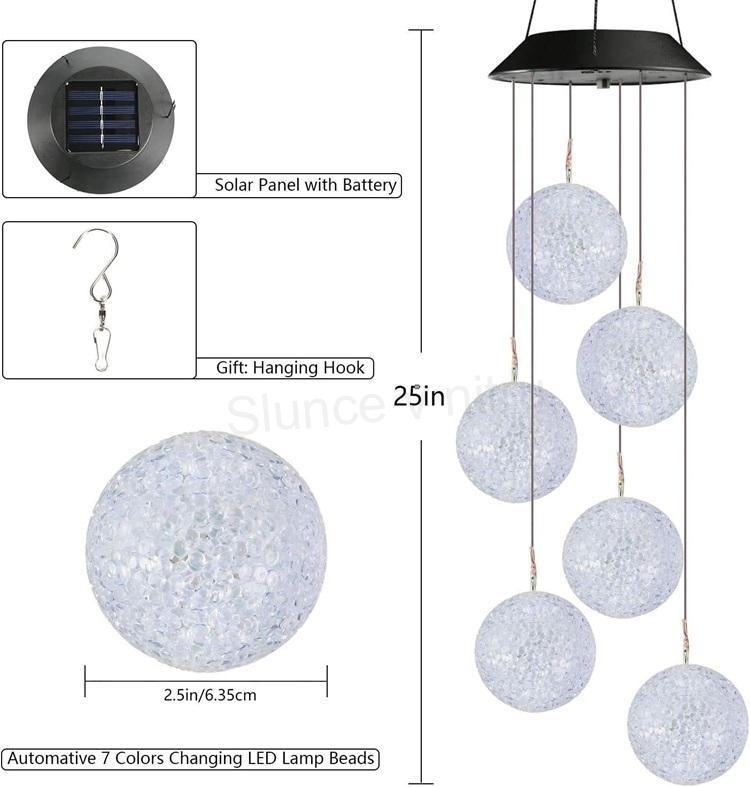 Solární závěsná LED koule – měnící barvy (L89)