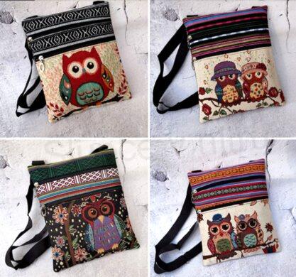 Dámská, dívčí kabelka, taška Sovičky sova (H50)