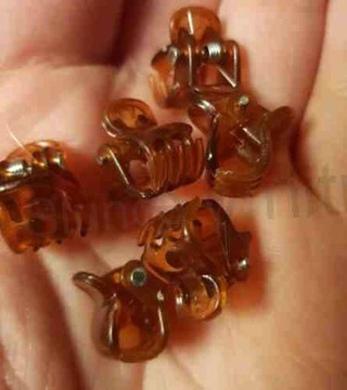 Mini skřipec do vlasů 1,2 x 1 cm, 4 kusy sada čirý (H10)