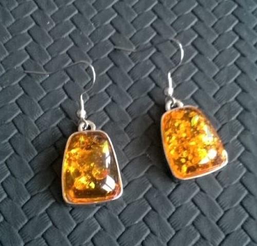 Jantarové visací naušnice (BB142)