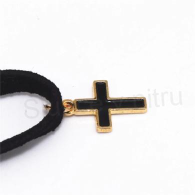 Náhrdelník choker s křížem (BD106)