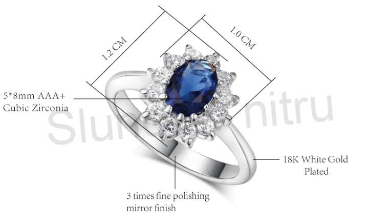 Pozlacený prsten princezny Kate (BP213)