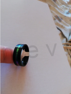 Pánský černý prsten z chirurgické oceli (BP226)