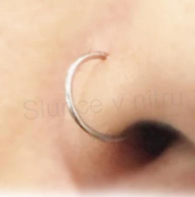 Piercing do nosu z chirurgické oceli 8 mm (BB173)