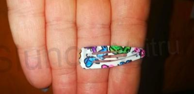 Sponky, sponka do vlasů s potiskem 5 párů číslo 5 (H17)