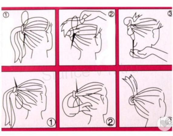 Provlékací spona na vlasy - 2 kusy Modrá (H18)