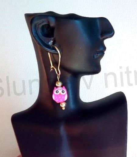 Visací náušnice sova, sovička (BB280)