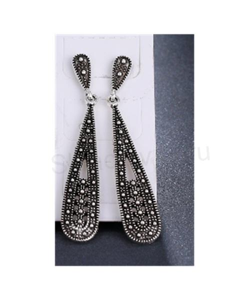 Puzetové dlouhé bohemia náušnice – etnický styl (BB251)