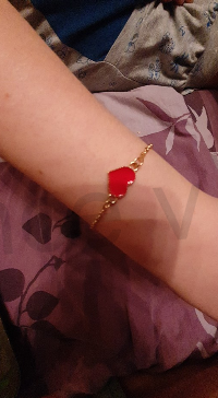 Řetízkový náramek se srdíčkem černý (BC66)