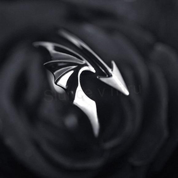 Otevřený dračí prsten barva platinová (BP127)