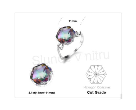 Minerální prsten s Topazem (X222)