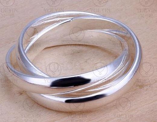 Postříbřený prsten 3 kruhy (BP186)