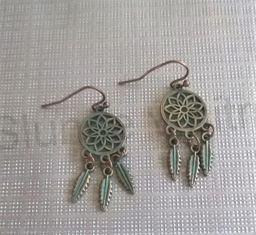 Etnické náušnice Bohemia lapač snů (BB297)