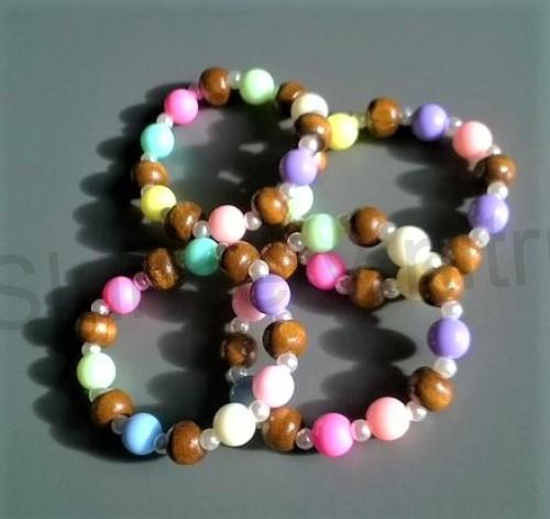 Dětský korálkový náramek - 13 cm (BC437)