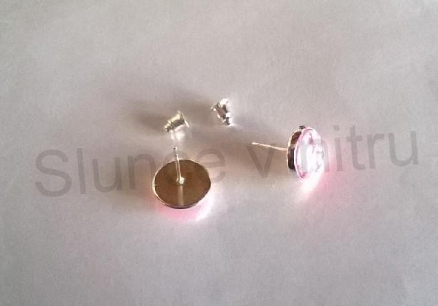 Puzetové náušnice syntetický opál (BB298)