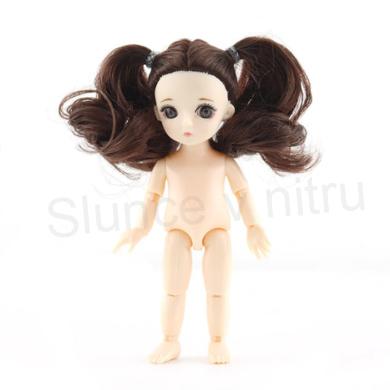 Pohyblivá panenka Doll 16 cm s dlouhými vlasy (D212)