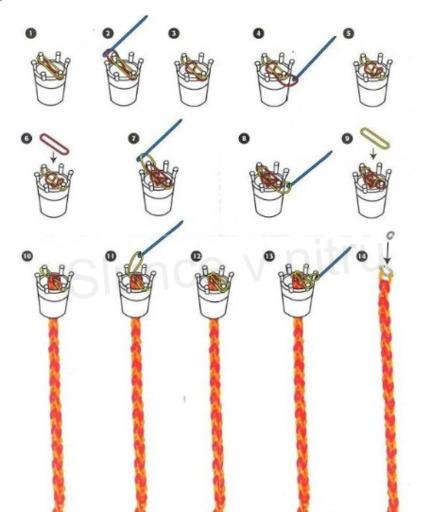 Barevné gumičky na náramek 1000 kusů (H22)