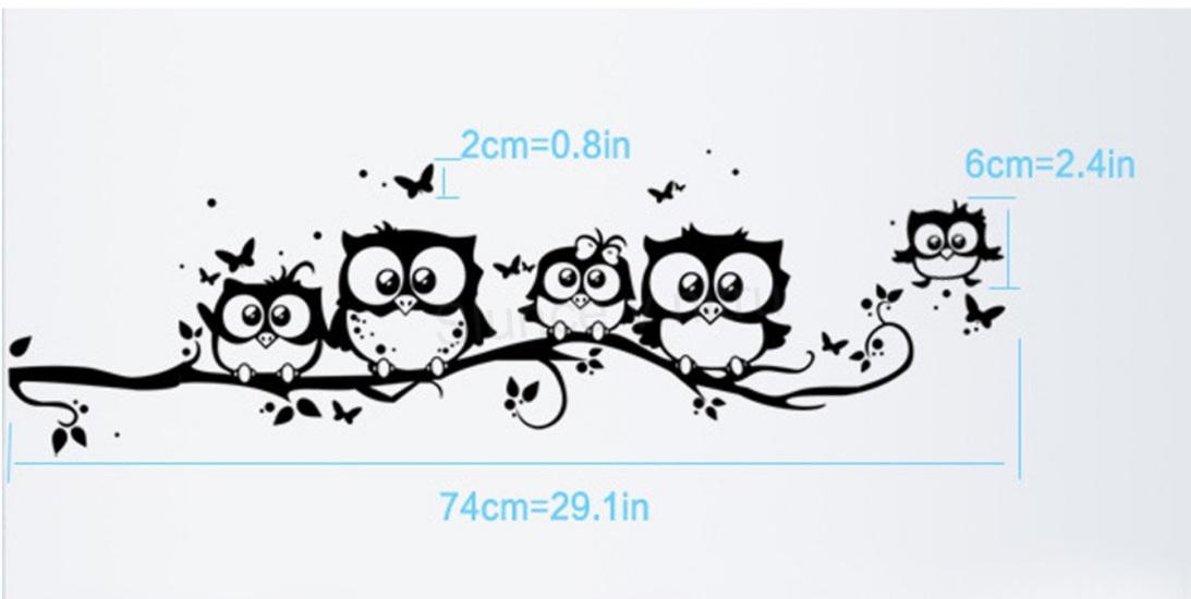 Samolepka na zeď 3D Sovičky (E192)